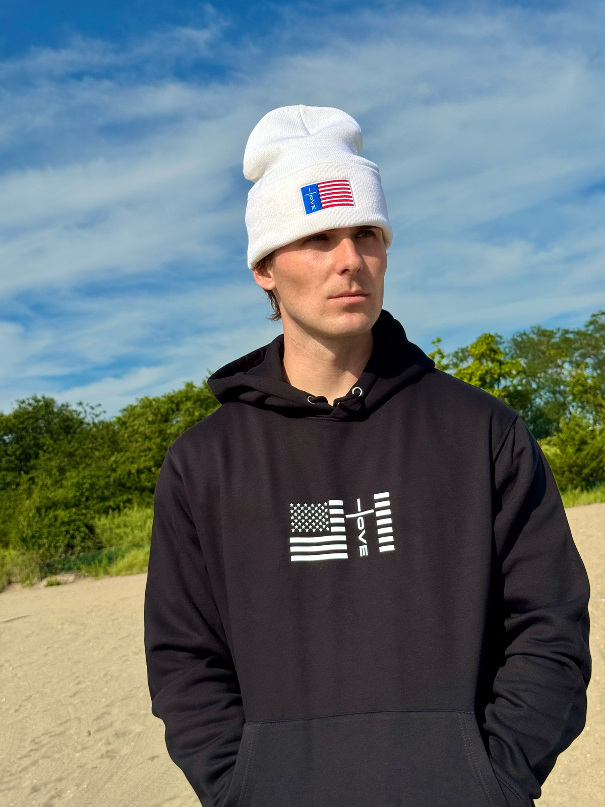 Amore Home of Love Flag Beanie
